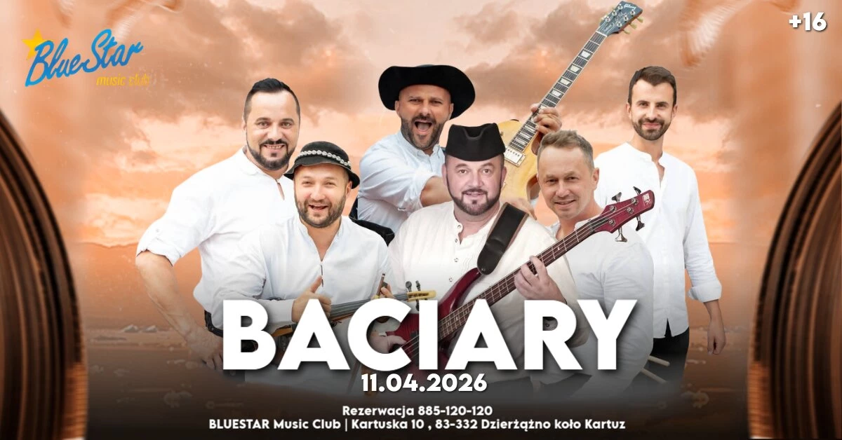 Zespół Baciary na żywo w klubie Blue Star w Dzierżążnie